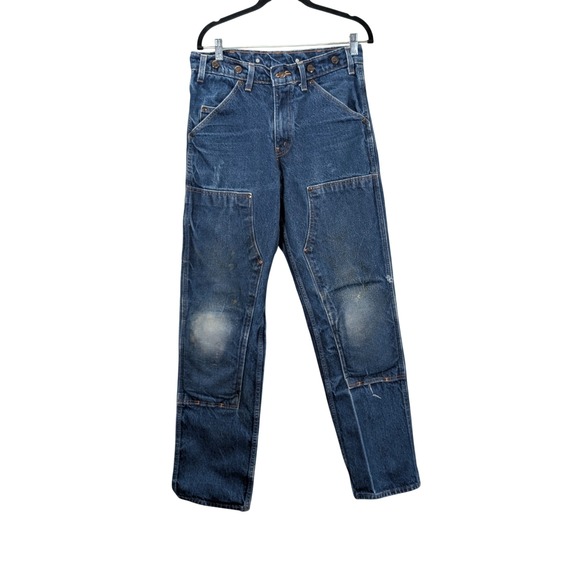 Wild Ass Other - Wild Ass Double Knee Work Jeans USA Made Men's 32x32 Logger Distressed Denim